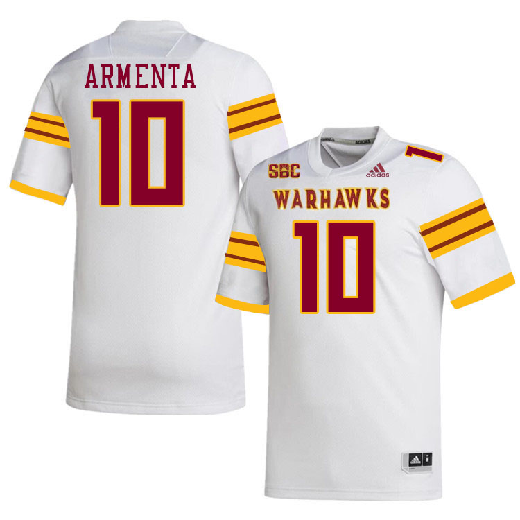 #10 Aidan Armenta Louisiana-Monroe Warhawks College Football Jerseys Stitched-White